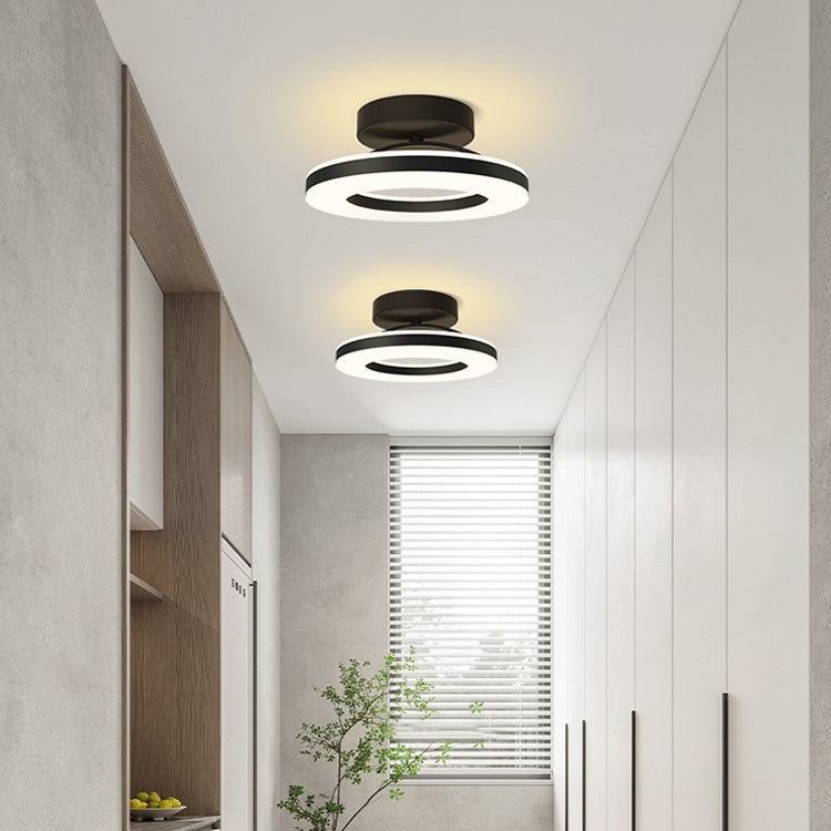 Lyra | Ceiling Light Gold Iron LED Flush Mount for Hallway and Entryway