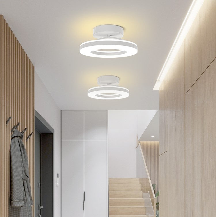 Lyra | Ceiling Light Gold Iron LED Flush Mount for Hallway and Entryway