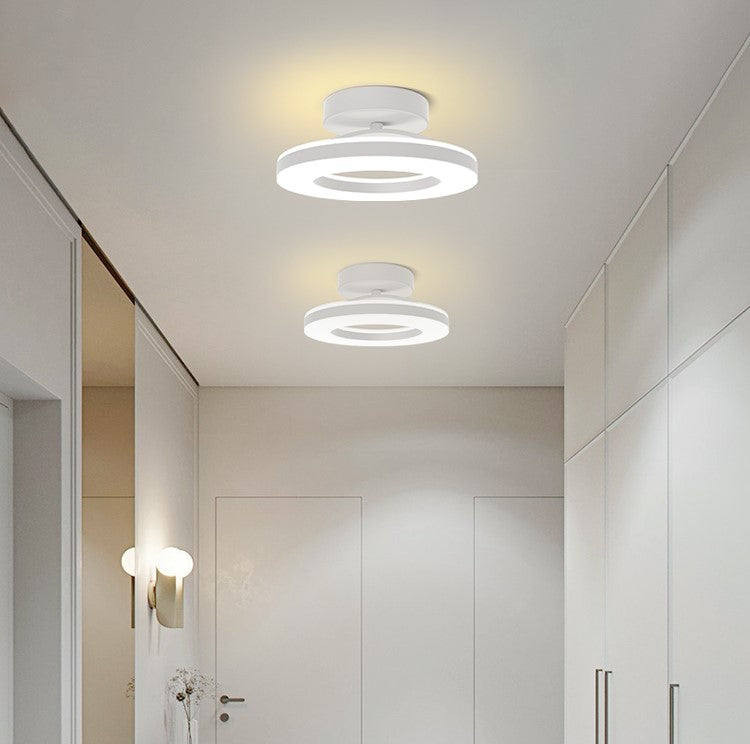 Lyra | Ceiling Light Gold Iron LED Flush Mount for Hallway and Entryway