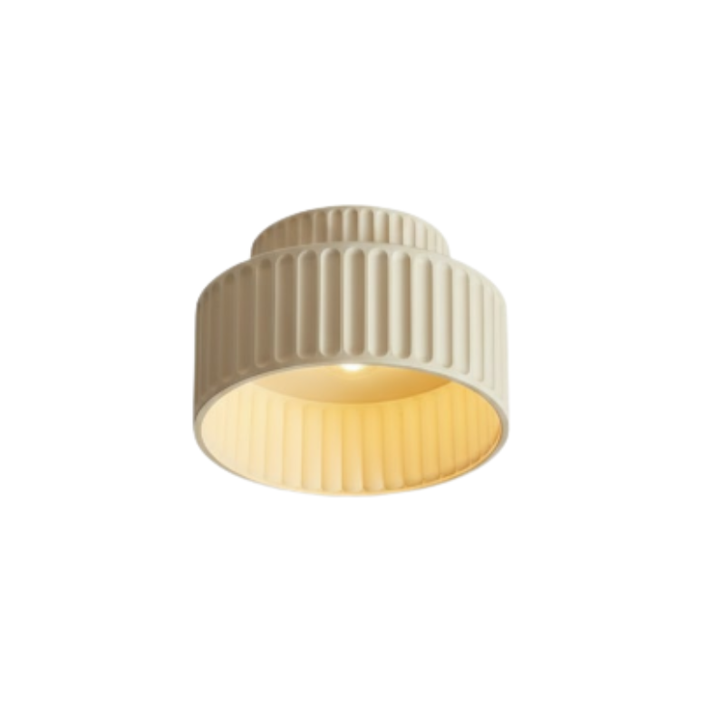 Caelum | Semi Flush Cream Shade Lamp for Modern Classic Interiors