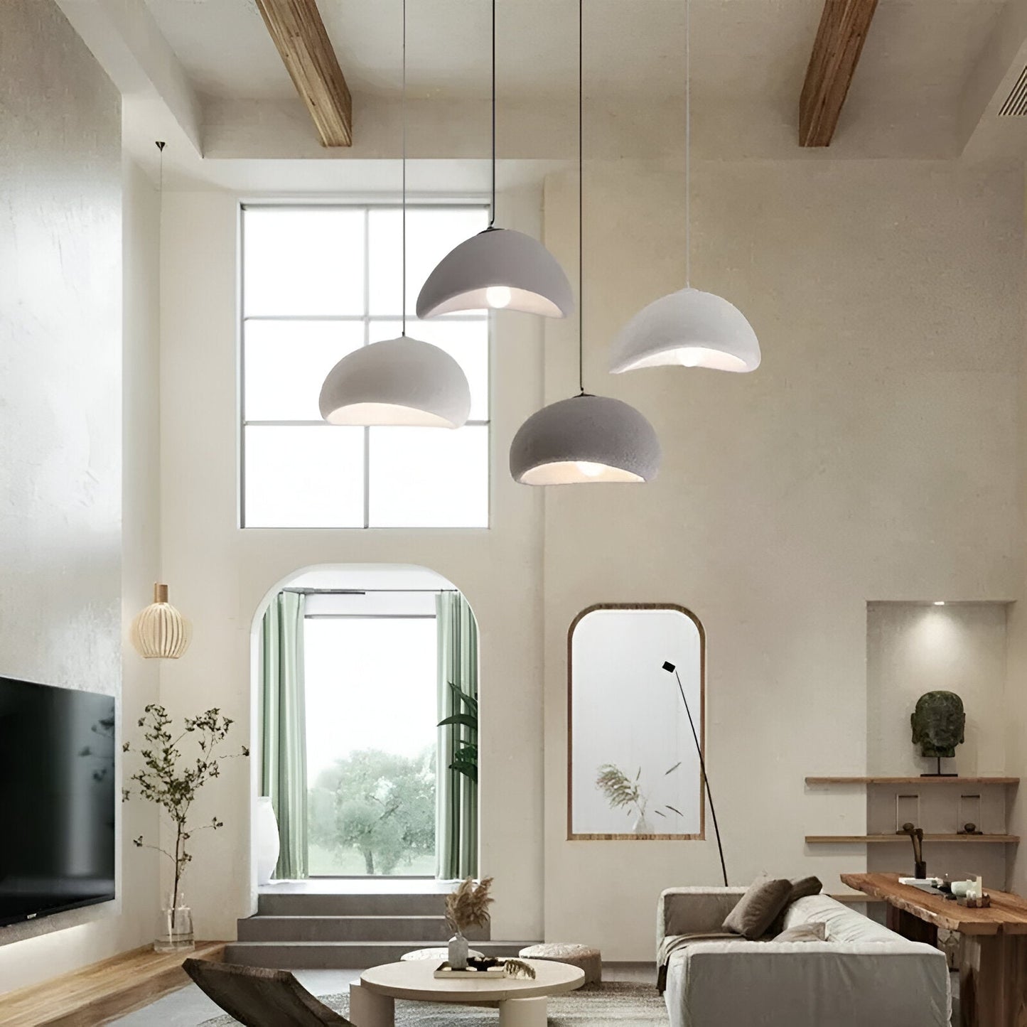 Wabi Sabi | Fiberglass Pendant Light - Lightweight
