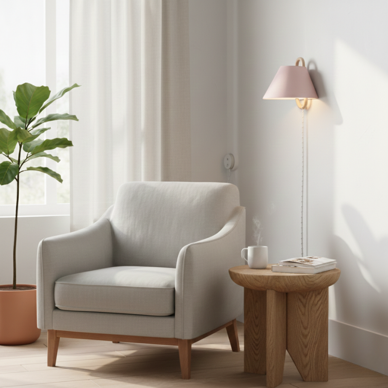Sunniva | Semi-Circle 1-Light Wall Sconce for Bedroom
