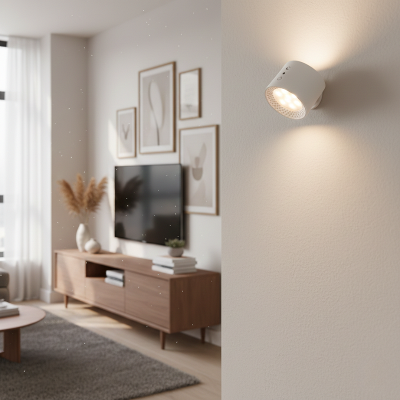 Atlas | Adjustable Battery Powered Wall Light LED with Rechargeable Remote