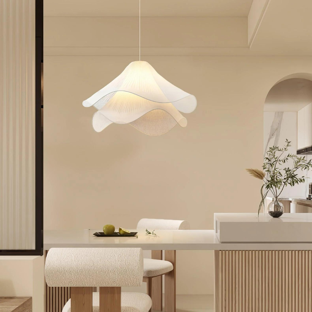 Sora | Japandi Fabric Pendant Light, Dimmable