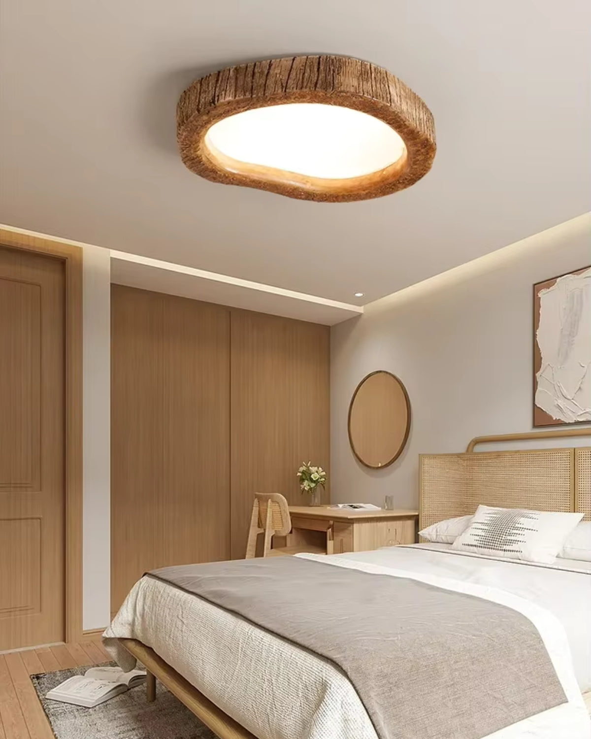 Ellington | Scandinavian Wood Ceiling Light Flush Mount