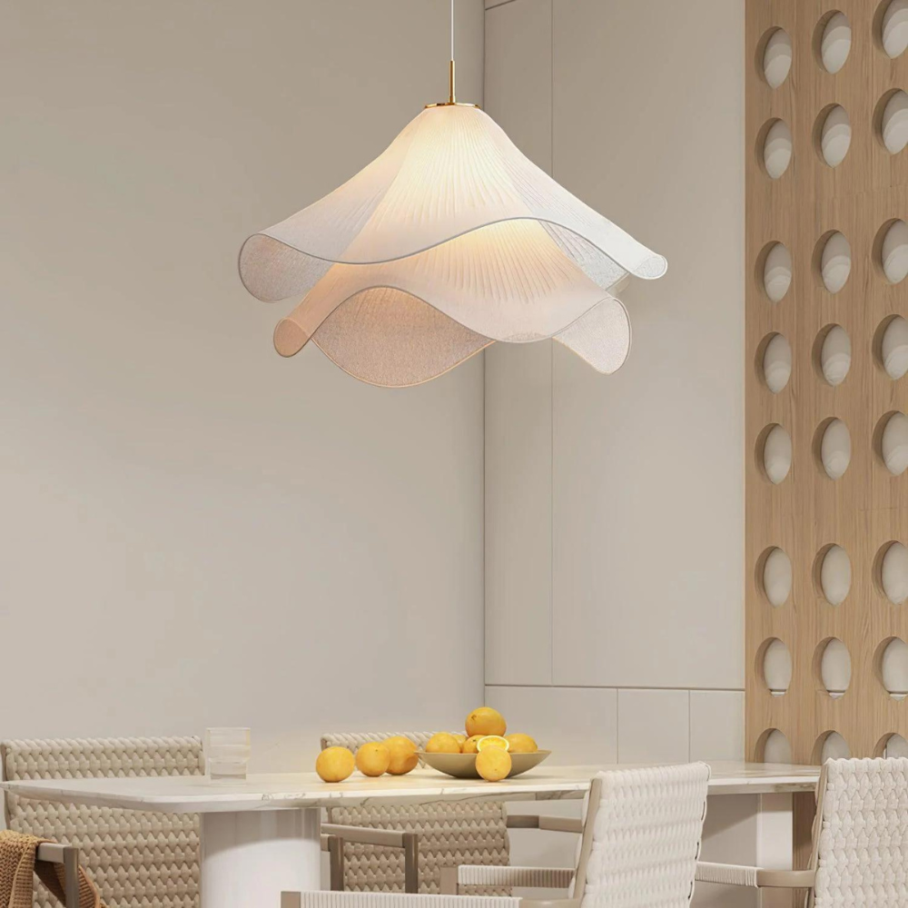 Sora | Japandi Fabric Pendant Light, Dimmable