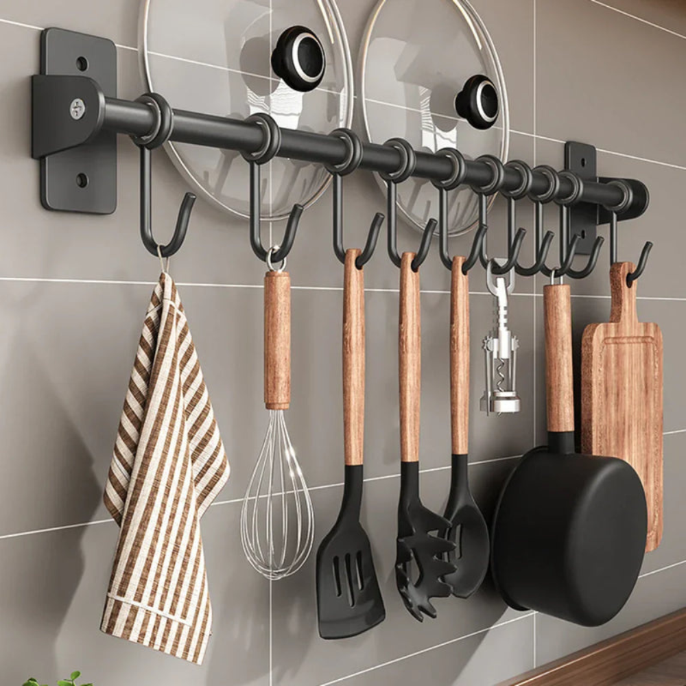 Stella | Wall Mounted Stainless Steel Kitchen Hook Rack