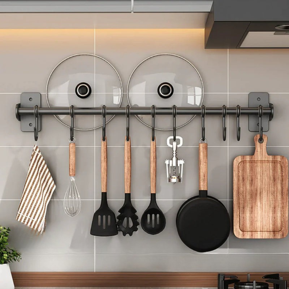 Stella | Wall Mounted Stainless Steel Kitchen Hook Rack
