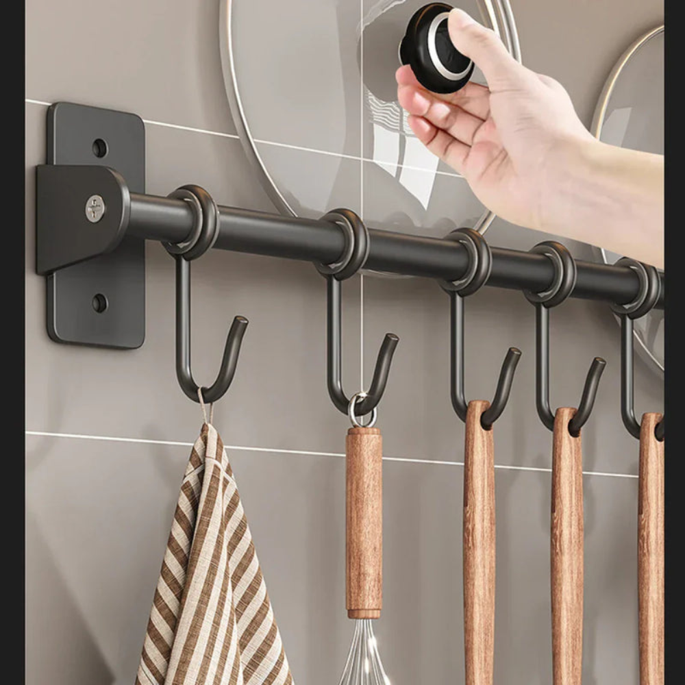 Stella | Wall Mounted Stainless Steel Kitchen Hook Rack