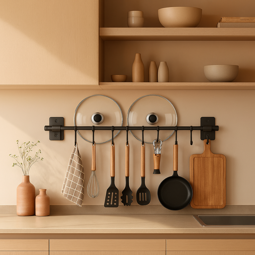 Stella | Wall Mounted Stainless Steel Kitchen Hook Rack