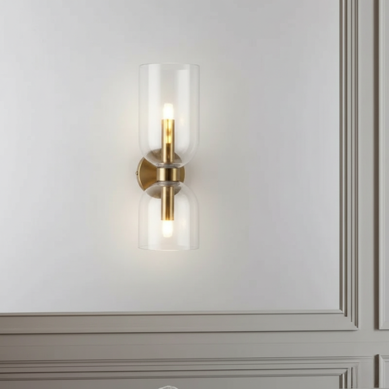 Velora | Double Wall Light LED Glass Sconce Indoor Lighting