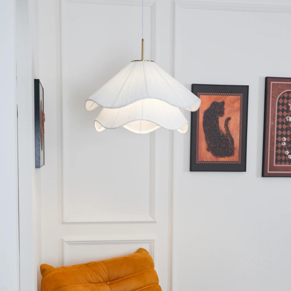 Sora | Japandi Fabric Pendant Light, Dimmable