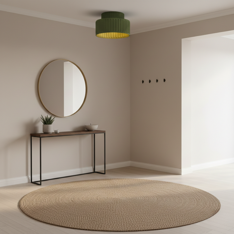 Caelum | Semi Flush Cream Shade Lamp for Modern Classic Interiors