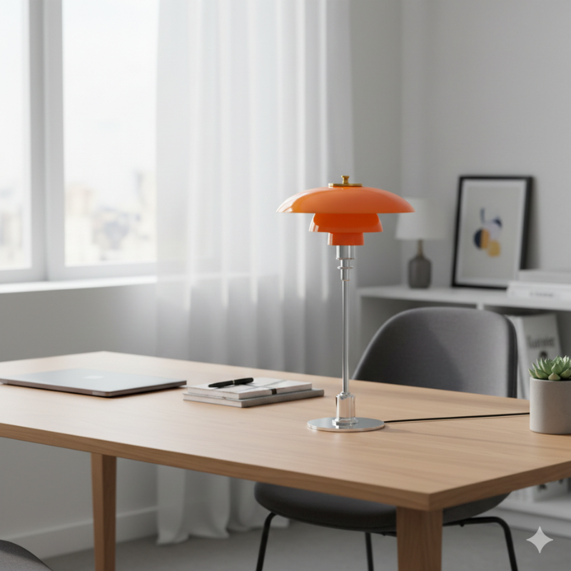 Orluna | Copper Base Art Deco Modern Desk Lamp for Office Lighting