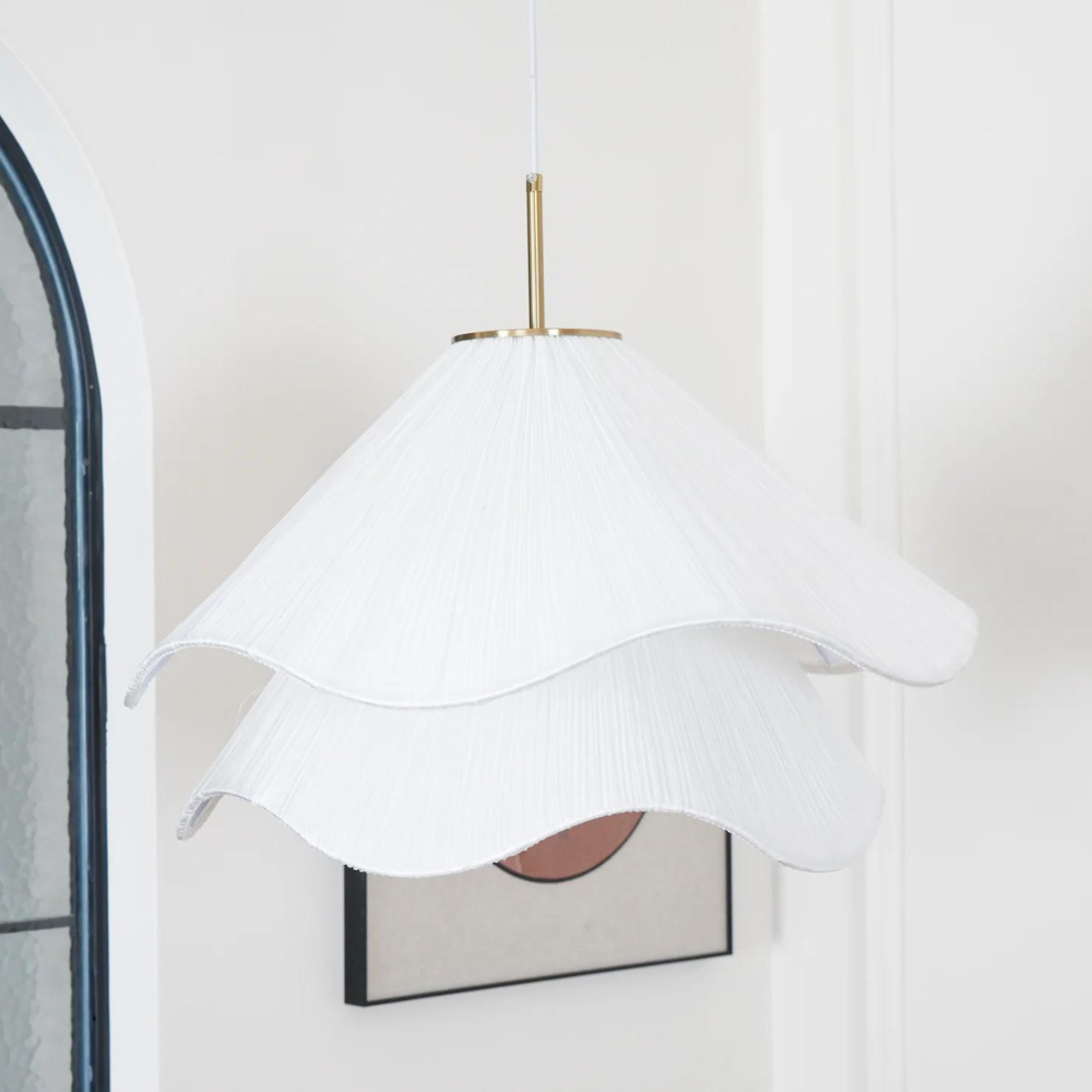 Sora | Japandi Fabric Pendant Light, Dimmable