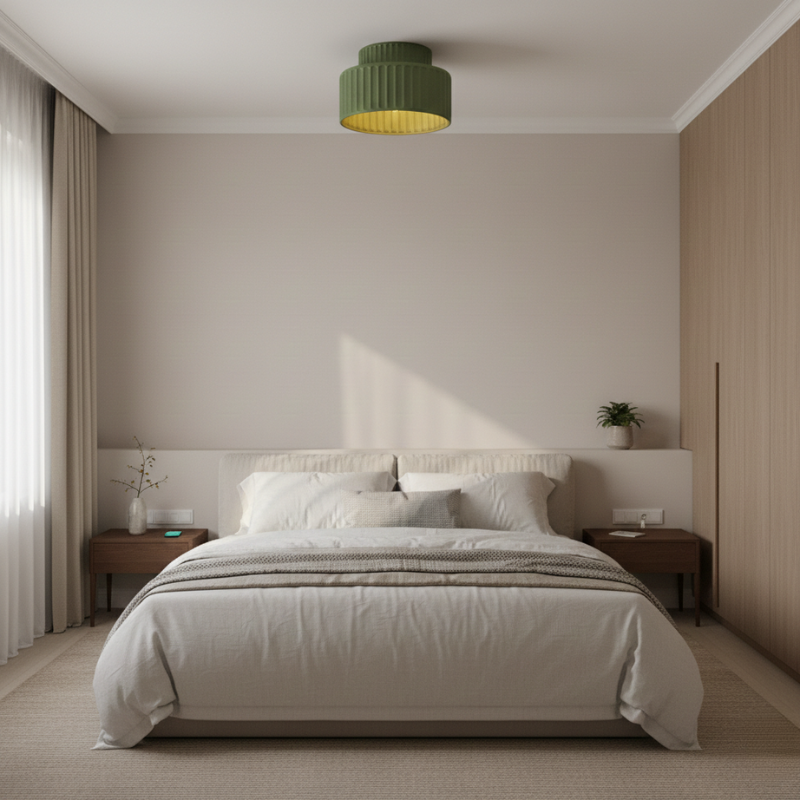Caelum | Semi Flush Cream Shade Lamp for Modern Classic Interiors