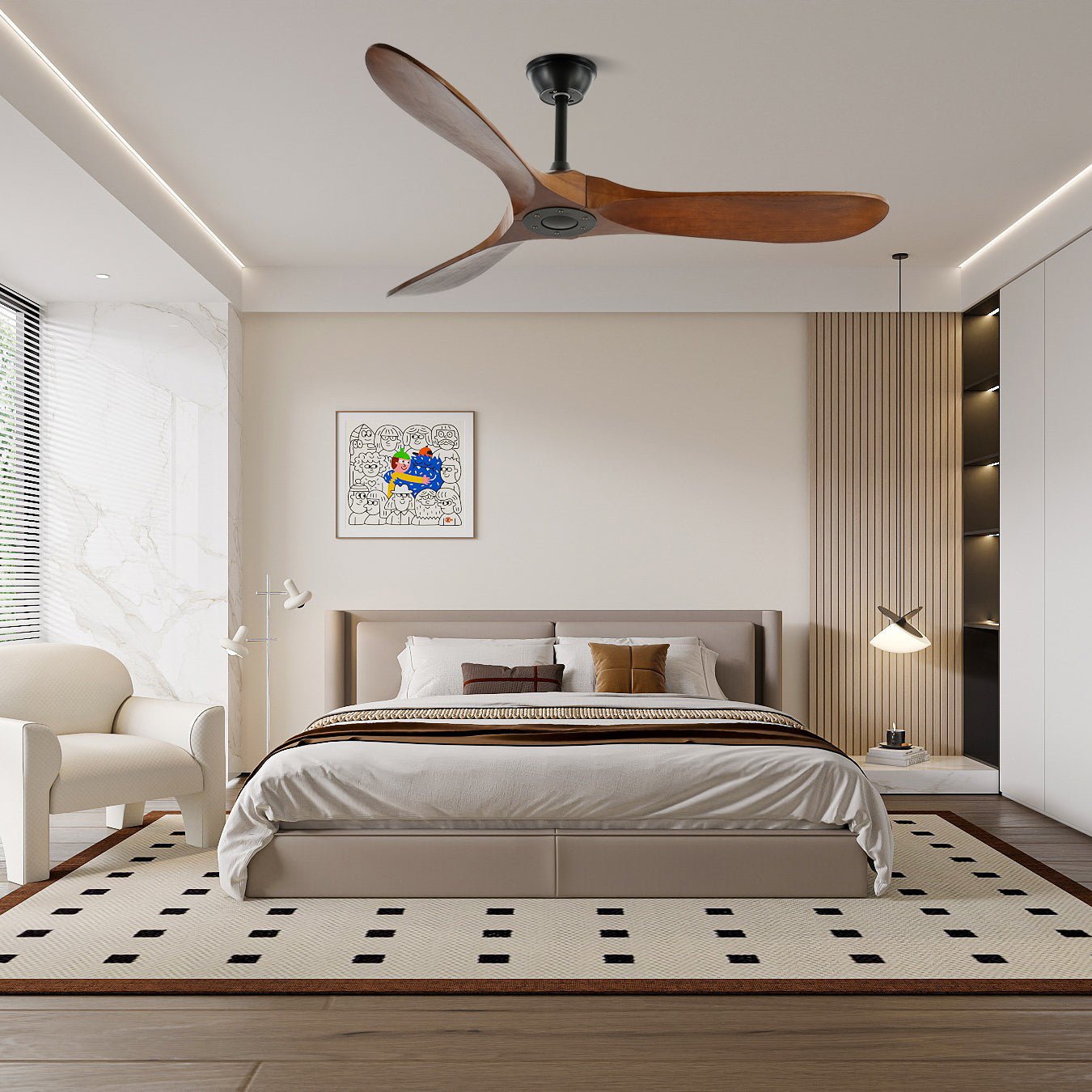 Woody | Remote-Controlled Ceiling Fan