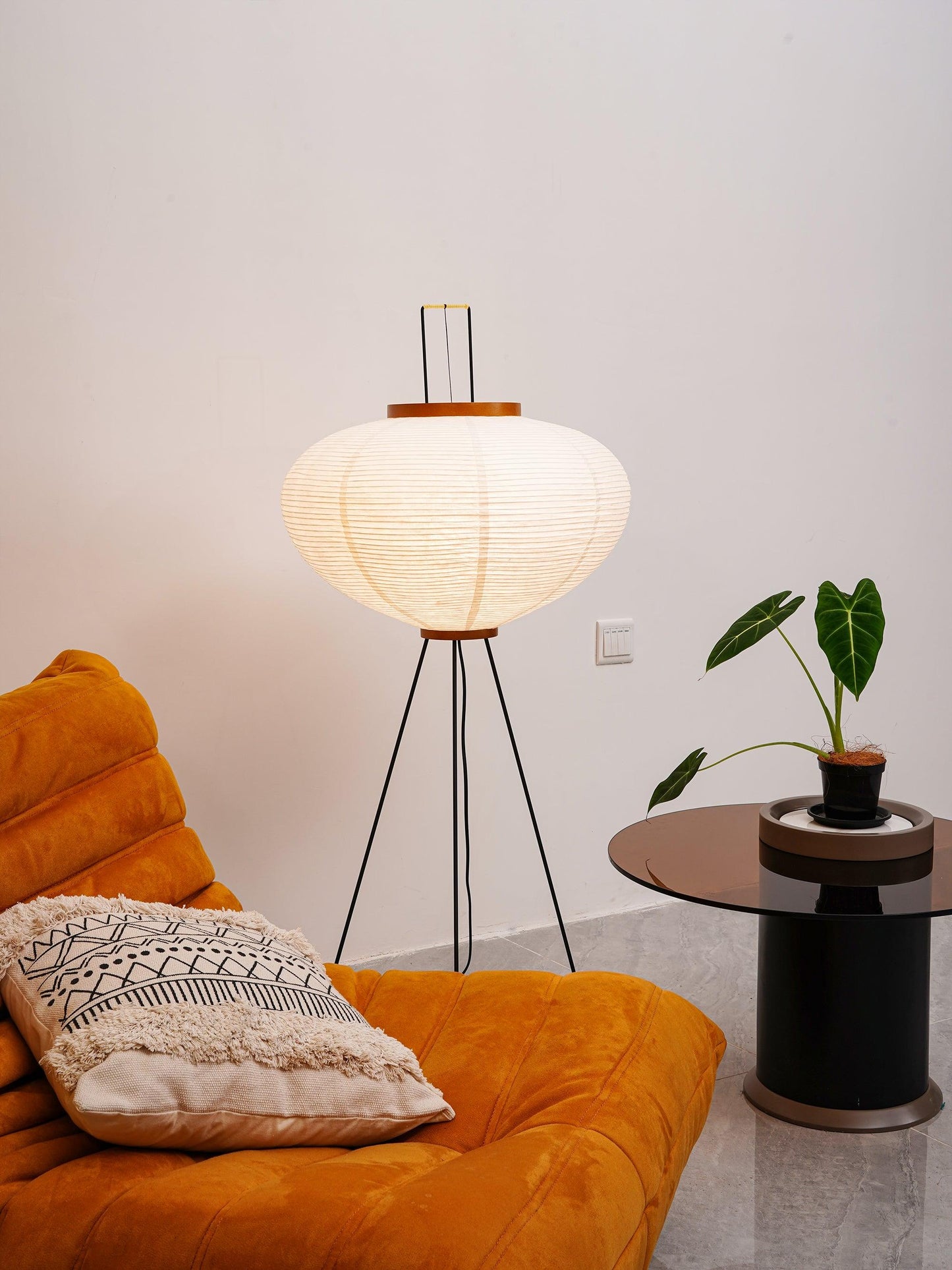 Jaxen | Classic Paper Floor Lamp Lighting for Bedroom or Lounge