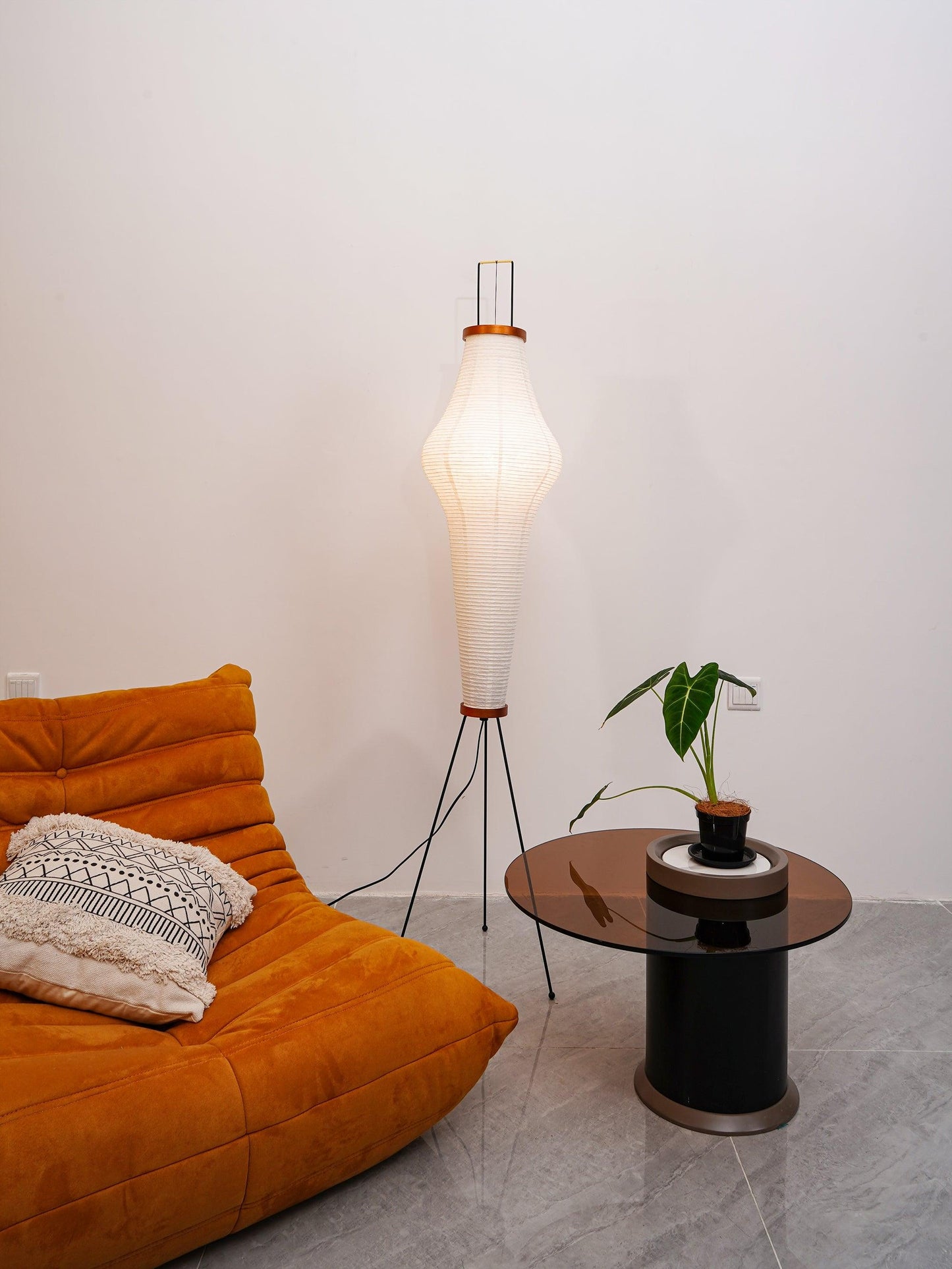 Jaxen | Classic Paper Floor Lamp Lighting for Bedroom or Lounge