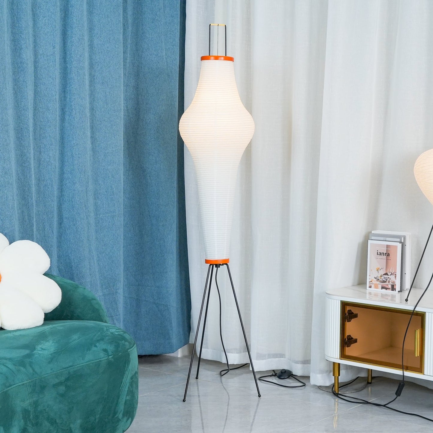 Jaxen | Classic Paper Floor Lamp Lighting for Bedroom or Lounge