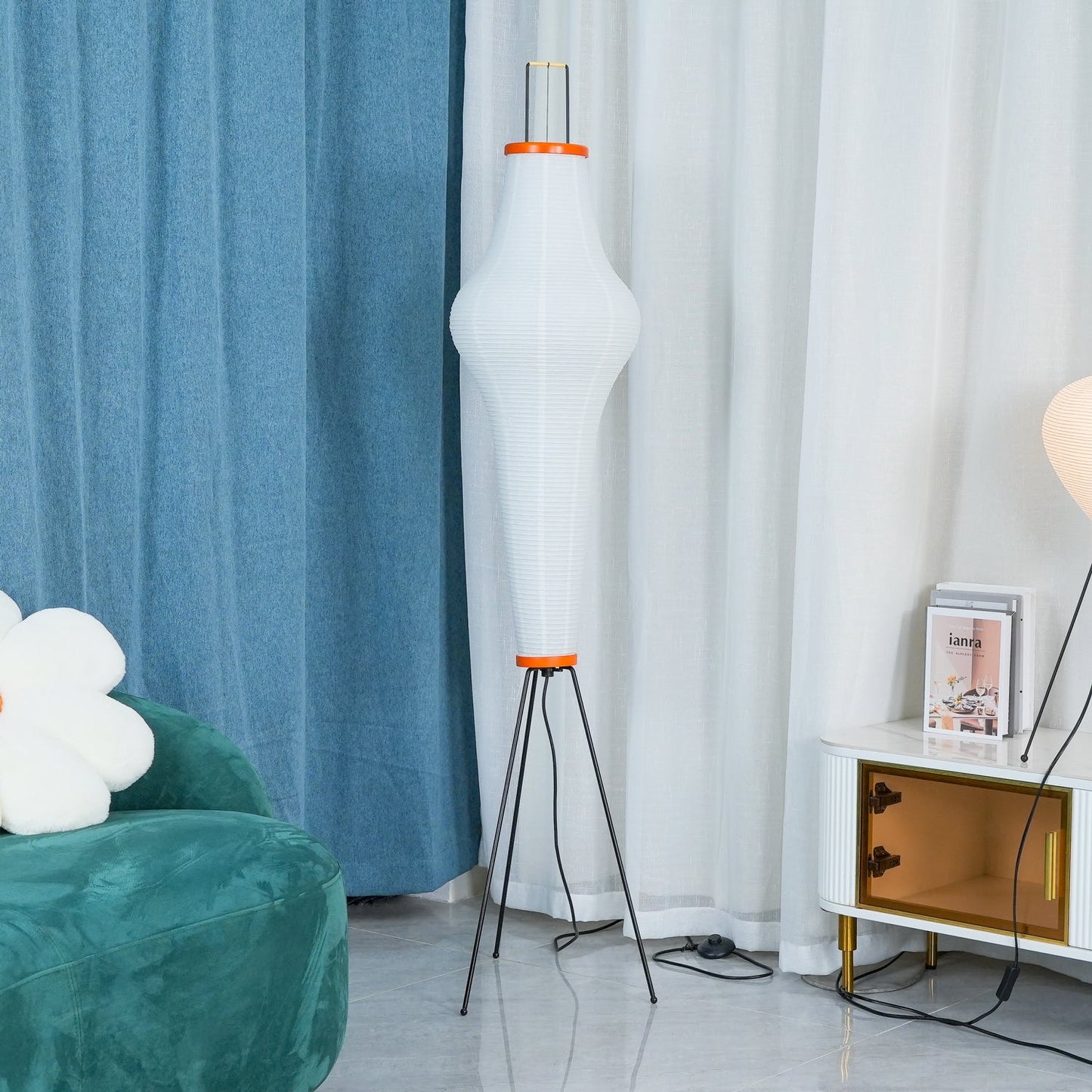 Jaxen | Classic Paper Floor Lamp Lighting for Bedroom or Lounge