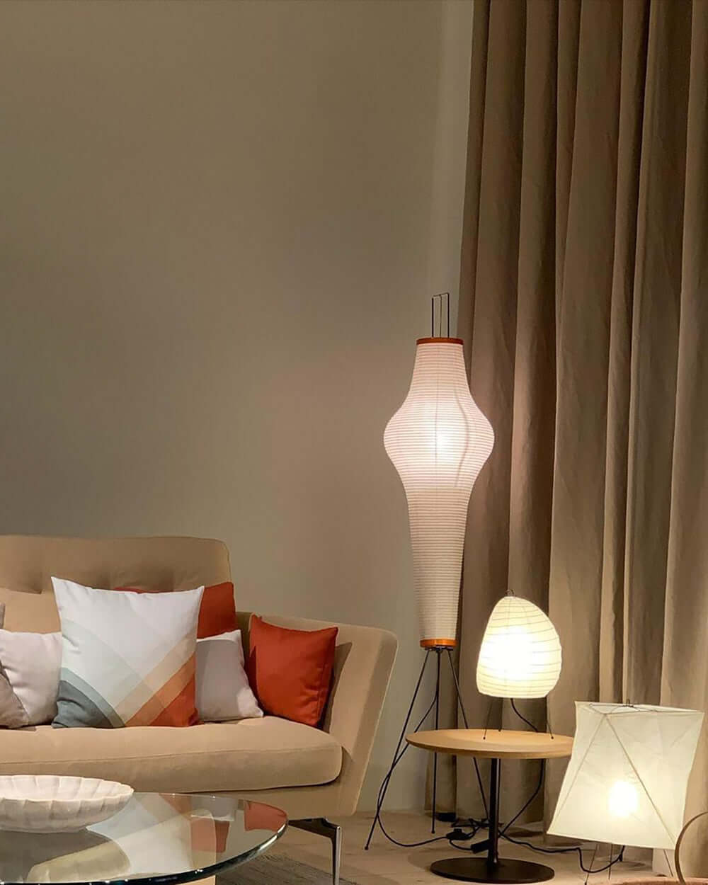 Jaxen | Classic Paper Floor Lamp Lighting for Bedroom or Lounge