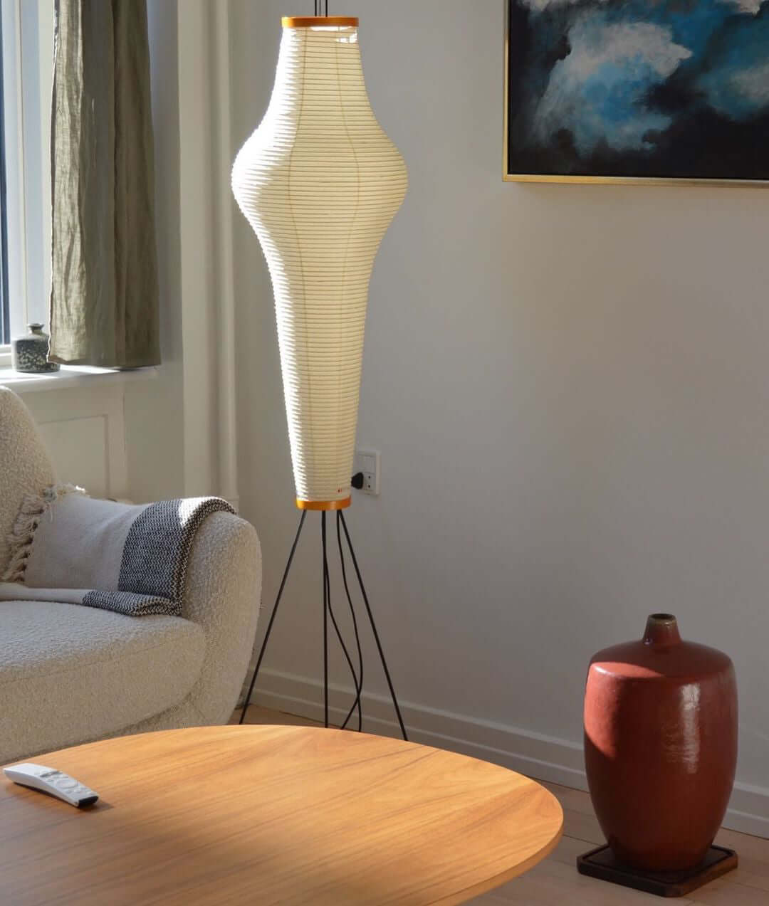 Jaxen | Classic Paper Floor Lamp Lighting for Bedroom or Lounge