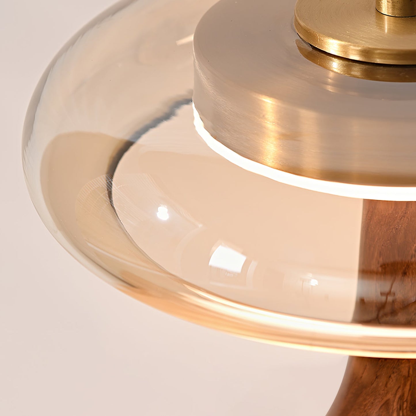 Mistelle | Adjustable Brass Wood LED Cool Light Table Lamp