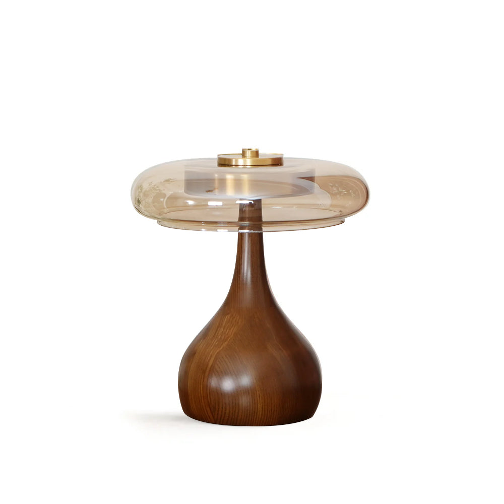 Mistelle | Adjustable Brass Wood LED Cool Light Table Lamp
