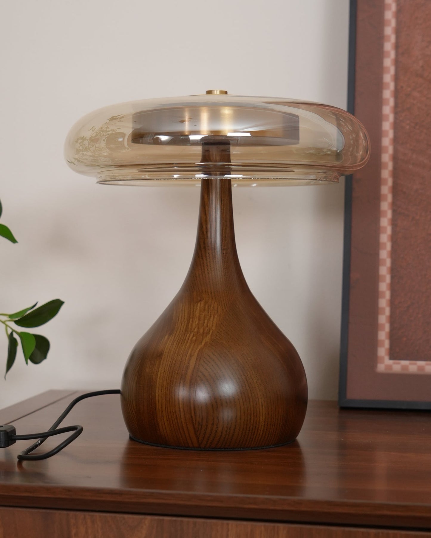 Mistelle | Adjustable Brass Wood LED Cool Light Table Lamp