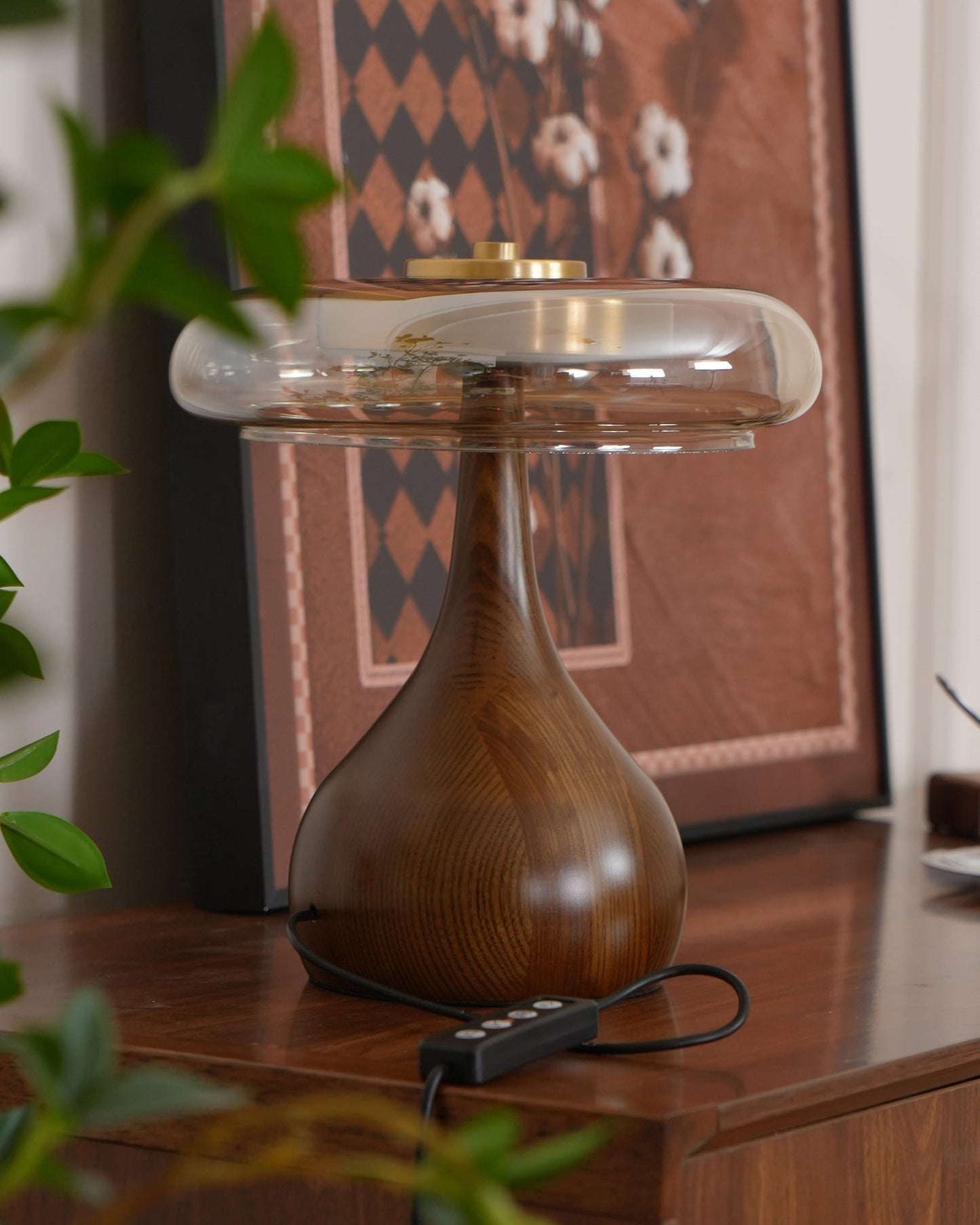 Mistelle | Adjustable Brass Wood LED Cool Light Table Lamp