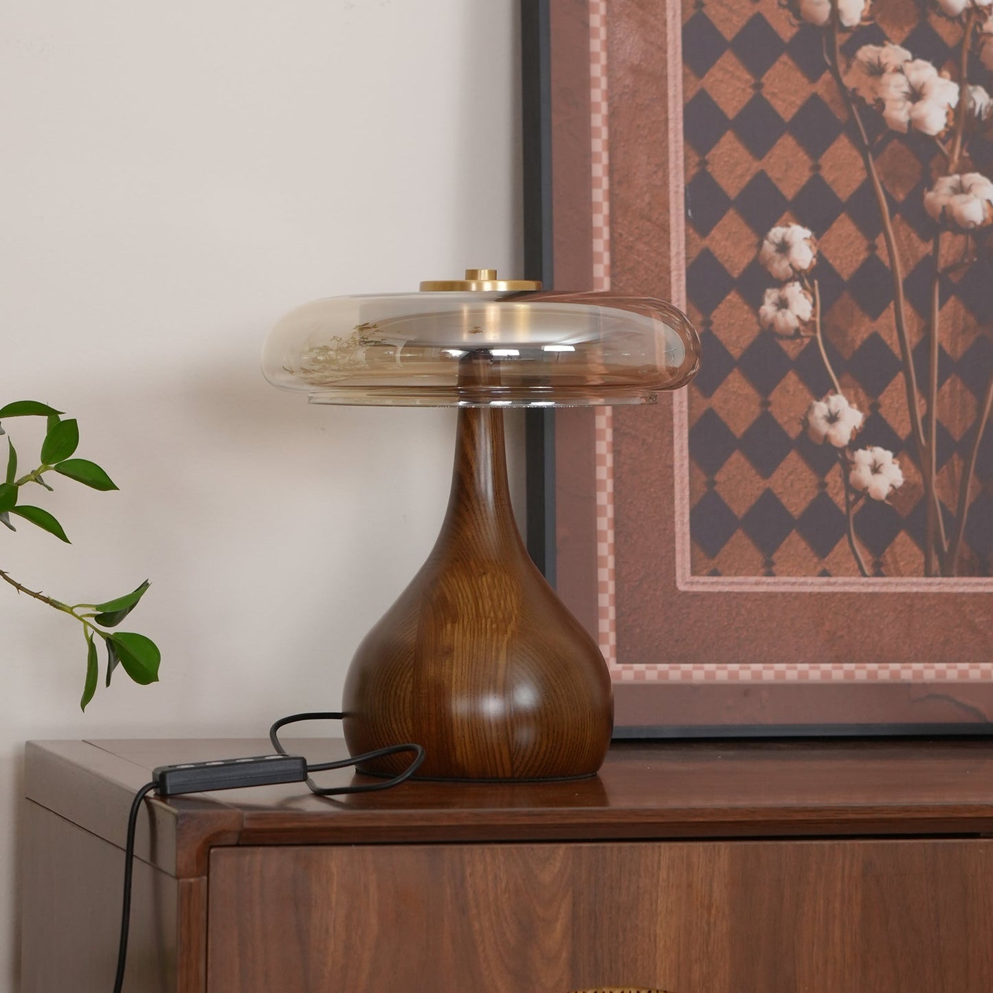 Mistelle | Adjustable Brass Wood LED Cool Light Table Lamp