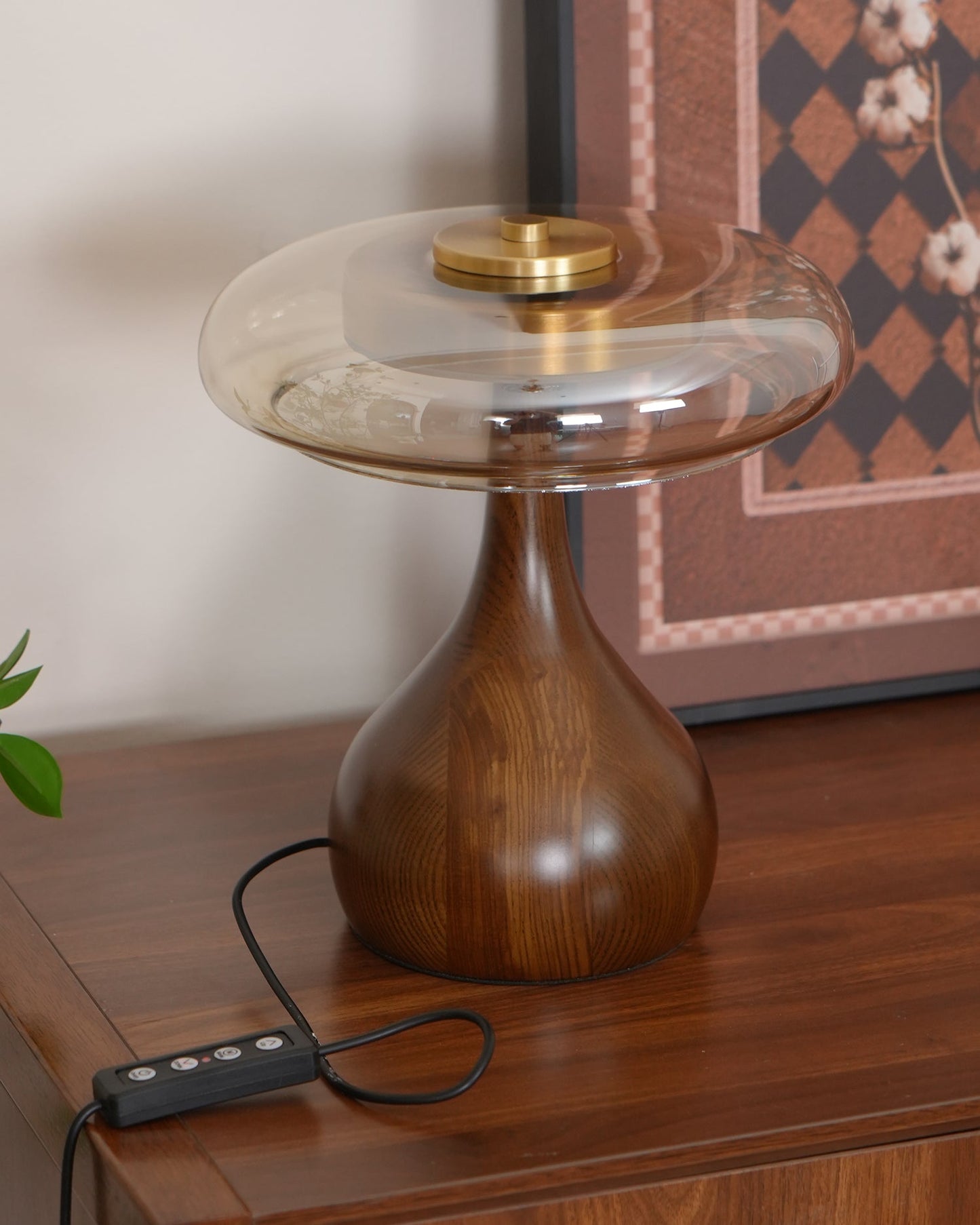 Mistelle | Adjustable Brass Wood LED Cool Light Table Lamp