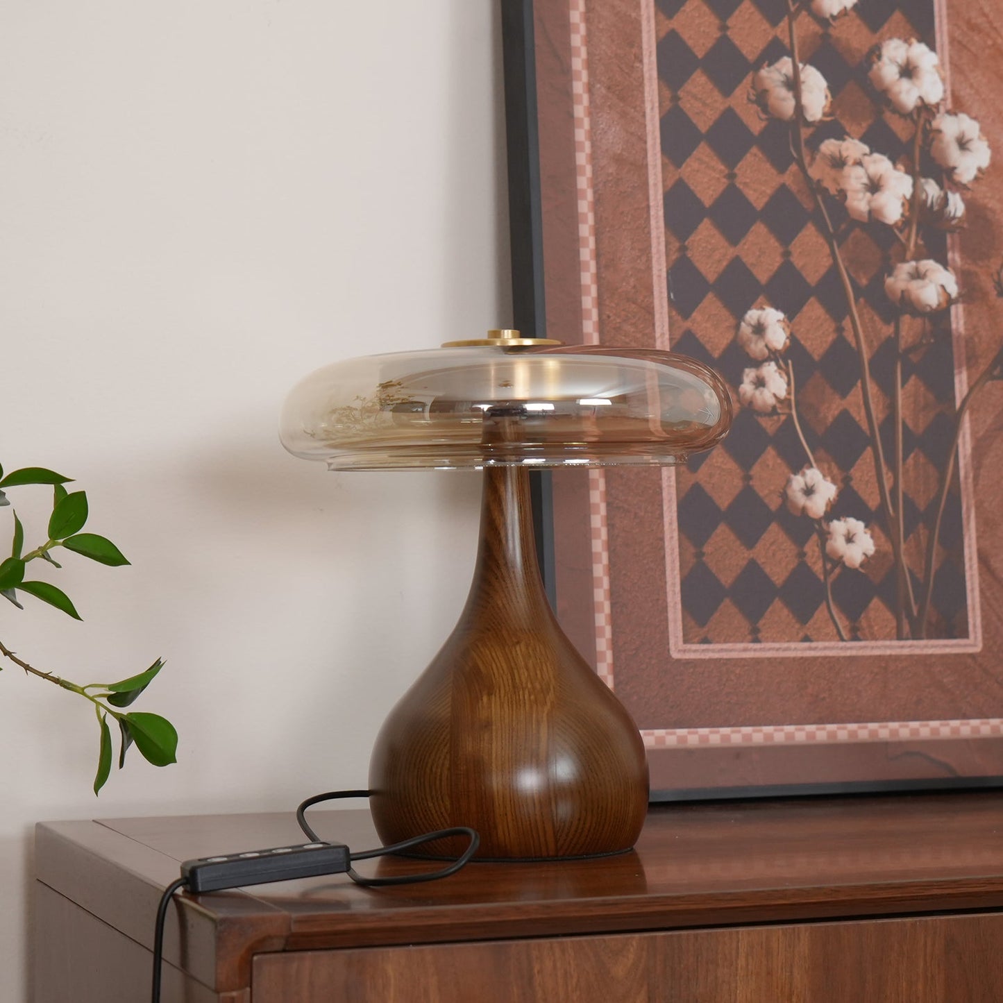 Mistelle | Adjustable Brass Wood LED Cool Light Table Lamp