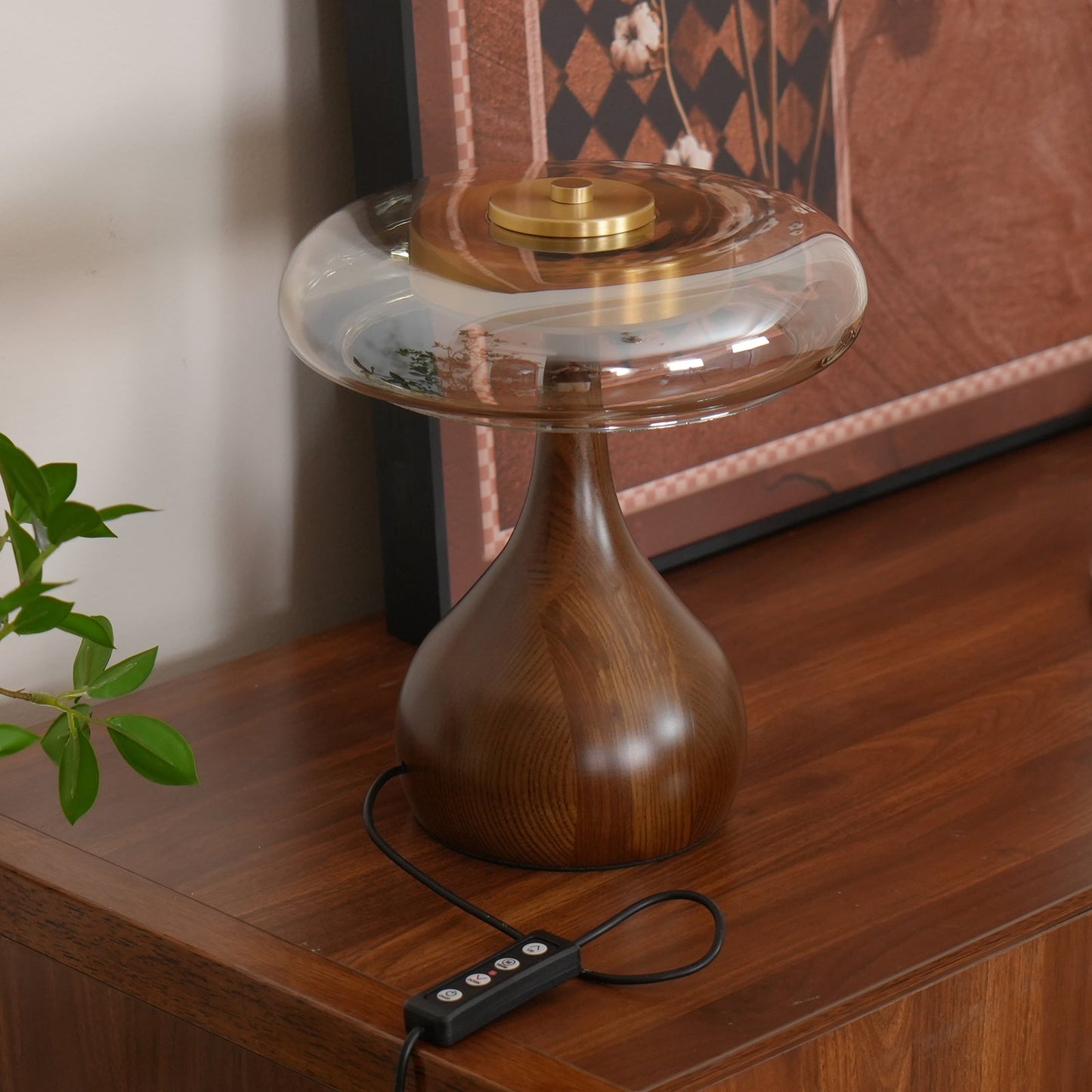 Mistelle | Adjustable Brass Wood LED Cool Light Table Lamp