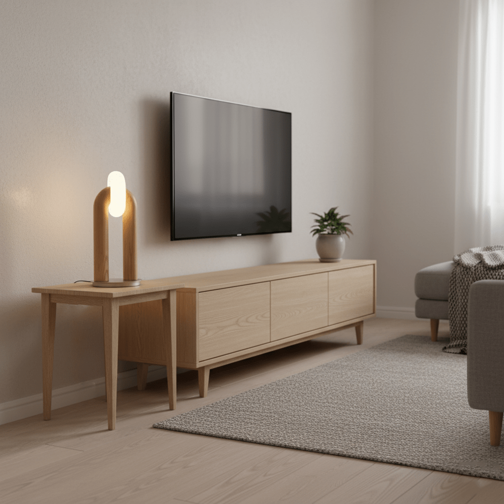 Alaric | Minimalist Modern Desk Lamp Integrated LED Wooden Arc