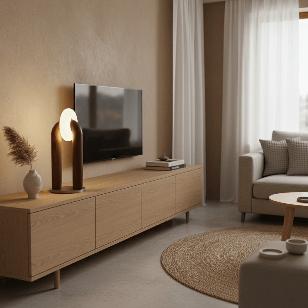 Alaric | Minimalist Modern Desk Lamp Integrated LED Wooden Arc