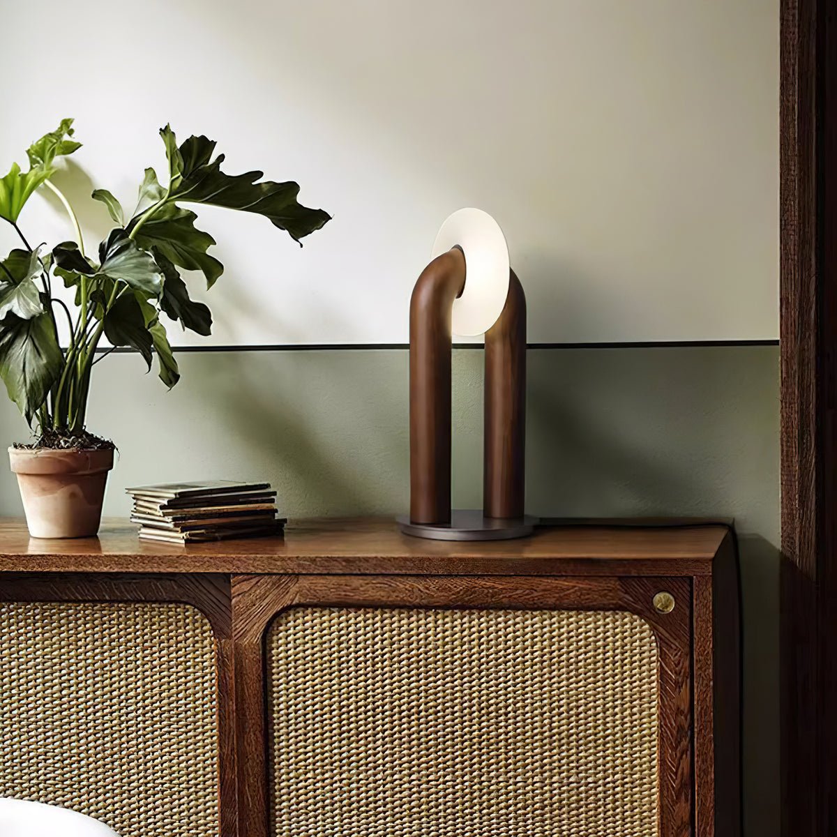 Alaric | Minimalist Modern Desk Lamp Integrated LED Wooden Arc