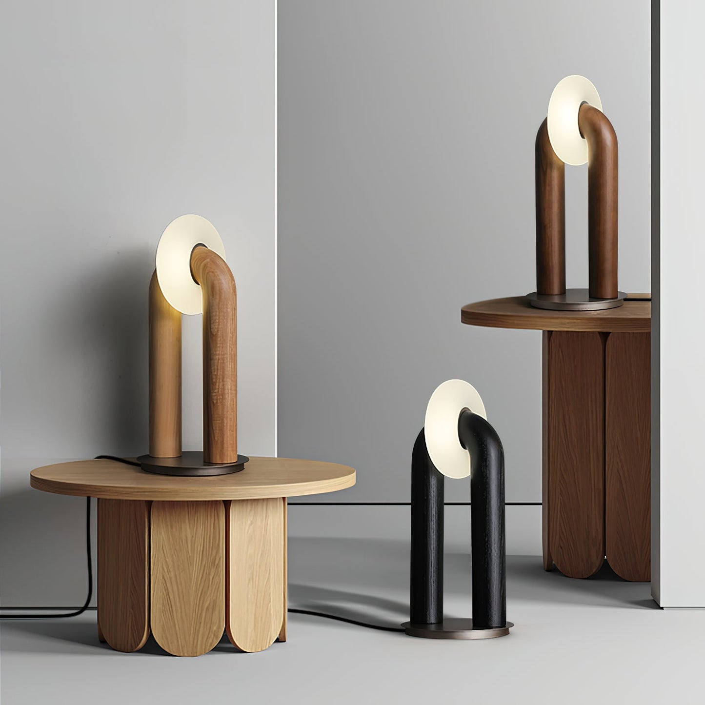 Alaric | Minimalist Modern Desk Lamp Integrated LED Wooden Arc