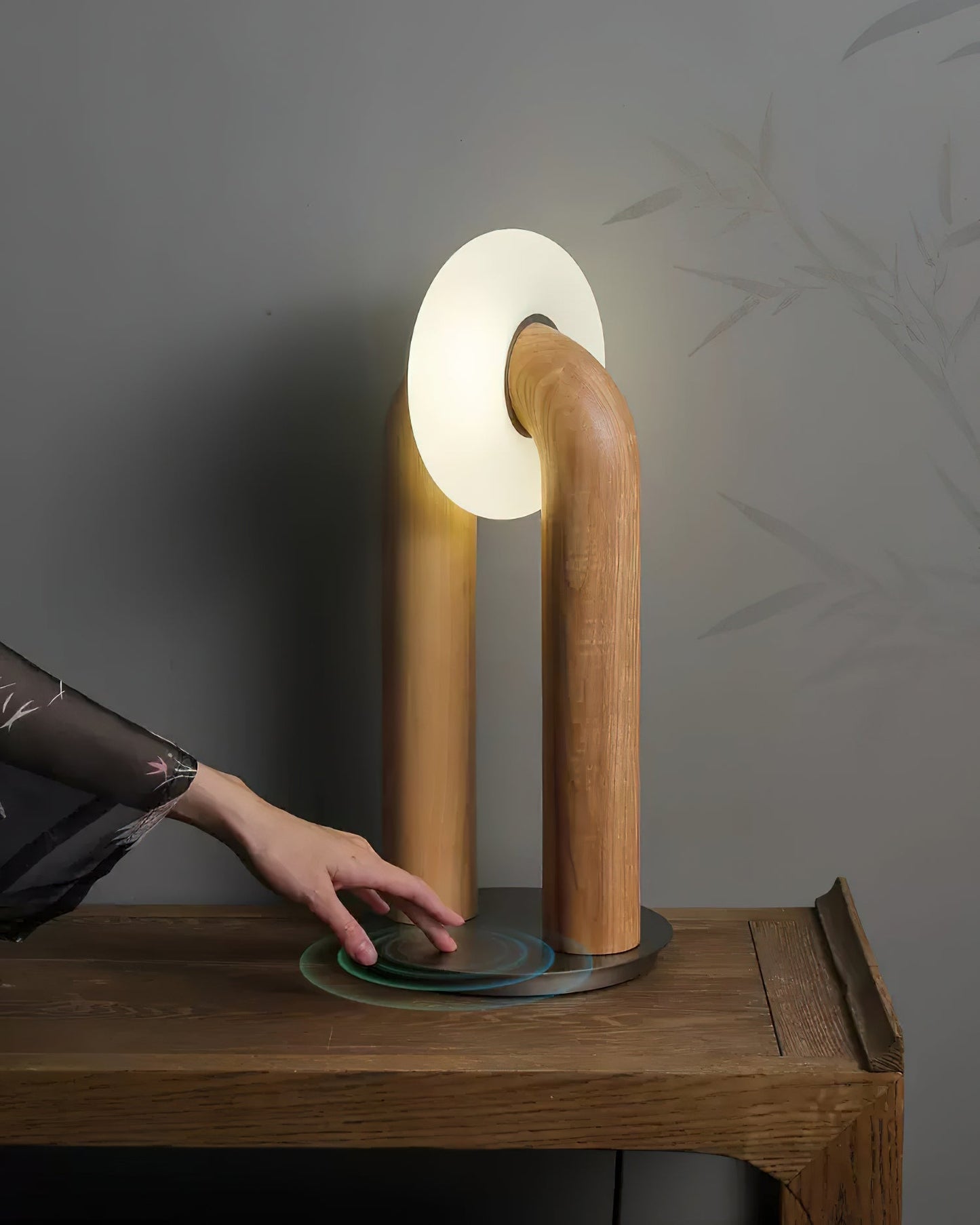 Alaric | Minimalist Modern Desk Lamp Integrated LED Wooden Arc