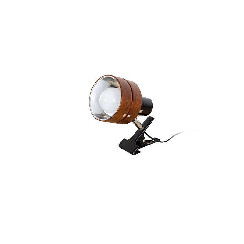Orenna | Japanese Traditional Clip Table Lamp – Walnut Wood with Acrylic Shade