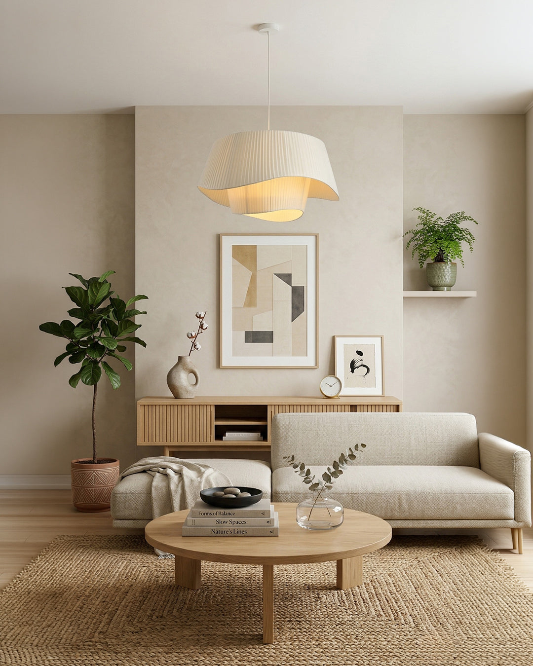 Genevieve | Minimalist LED Pendant Light for Living Room and Entryway