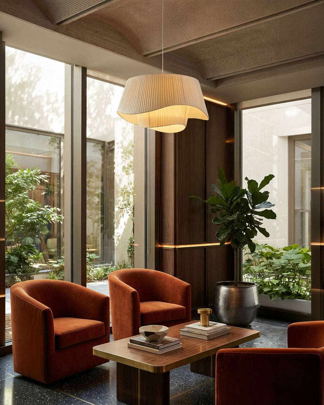 Genevieve | Minimalist LED Pendant Light for Living Room and Entryway