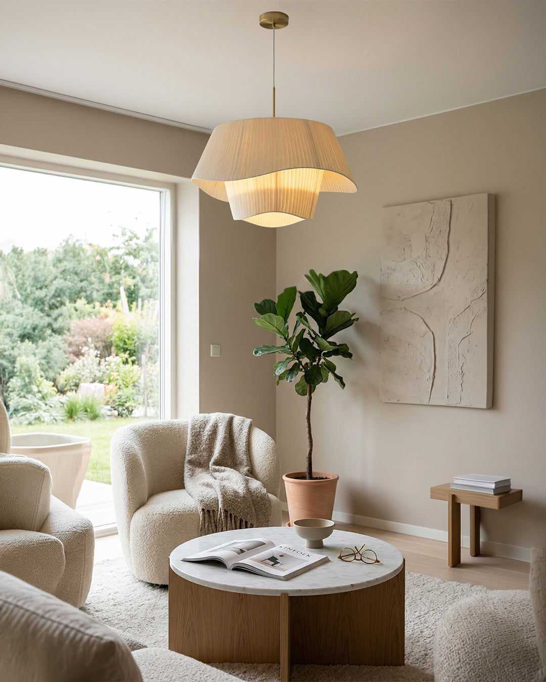 Genevieve | Minimalist LED Pendant Light for Living Room and Entryway