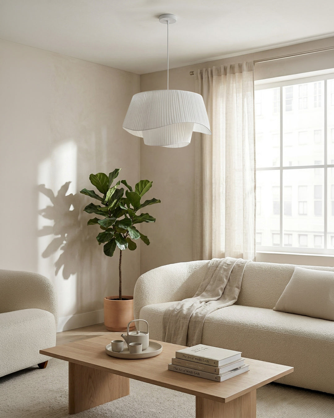 Genevieve | Minimalist LED Pendant Light for Living Room and Entryway