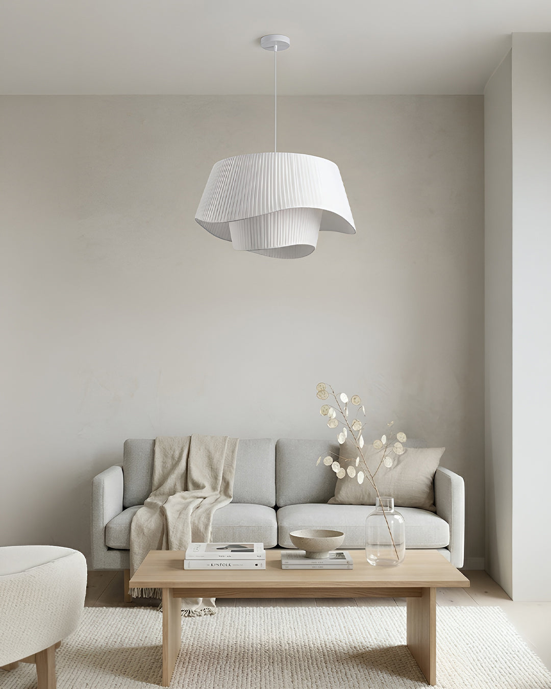 Genevieve | Minimalist LED Pendant Light for Living Room and Entryway