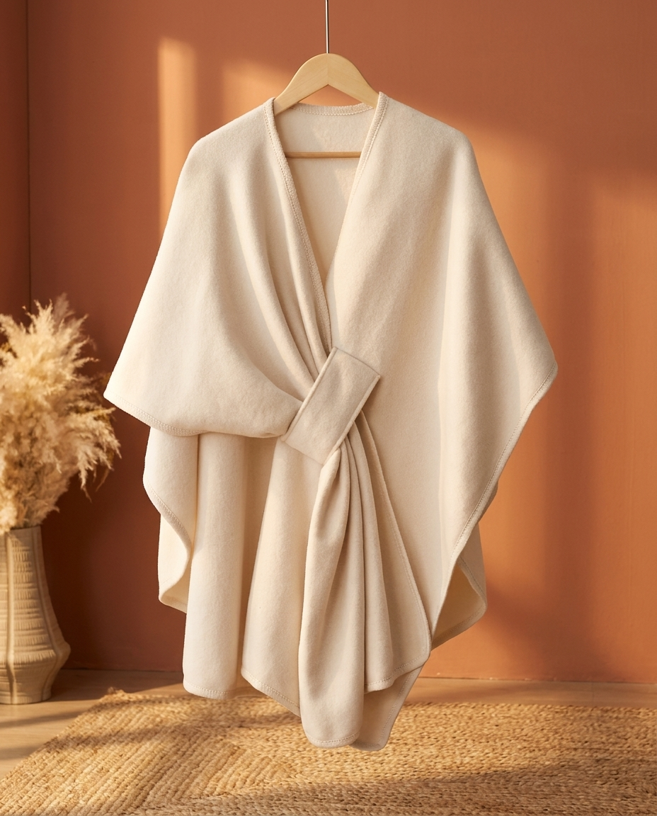 Fleece Wrap Shawl for Layering - Office to Evening