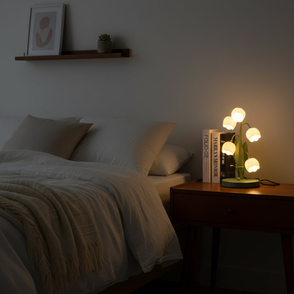 Twinkla | Contemporary Floral Orchid Accent Light for  Bedroom