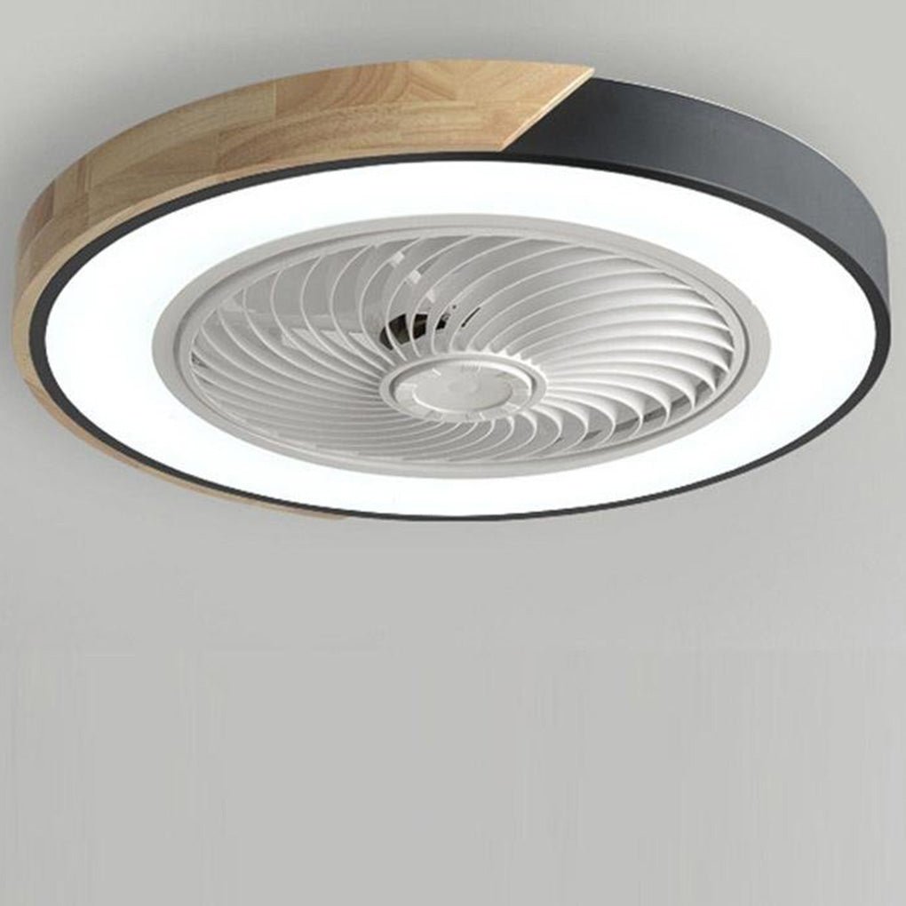 Vittorio | Ceiling Fan with Light Wood LED Flush Mount Fixture