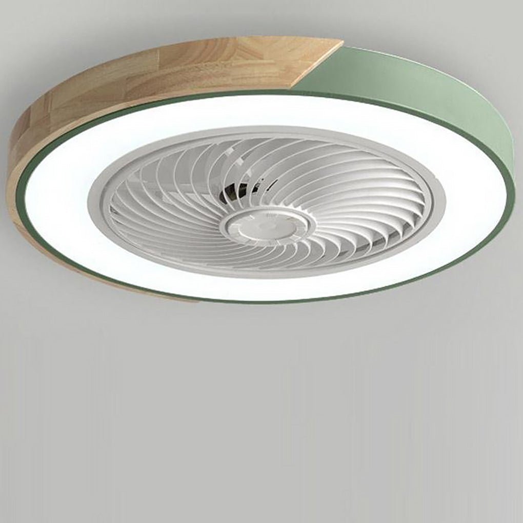 Vittorio | Ceiling Fan with Light Wood LED Flush Mount Fixture